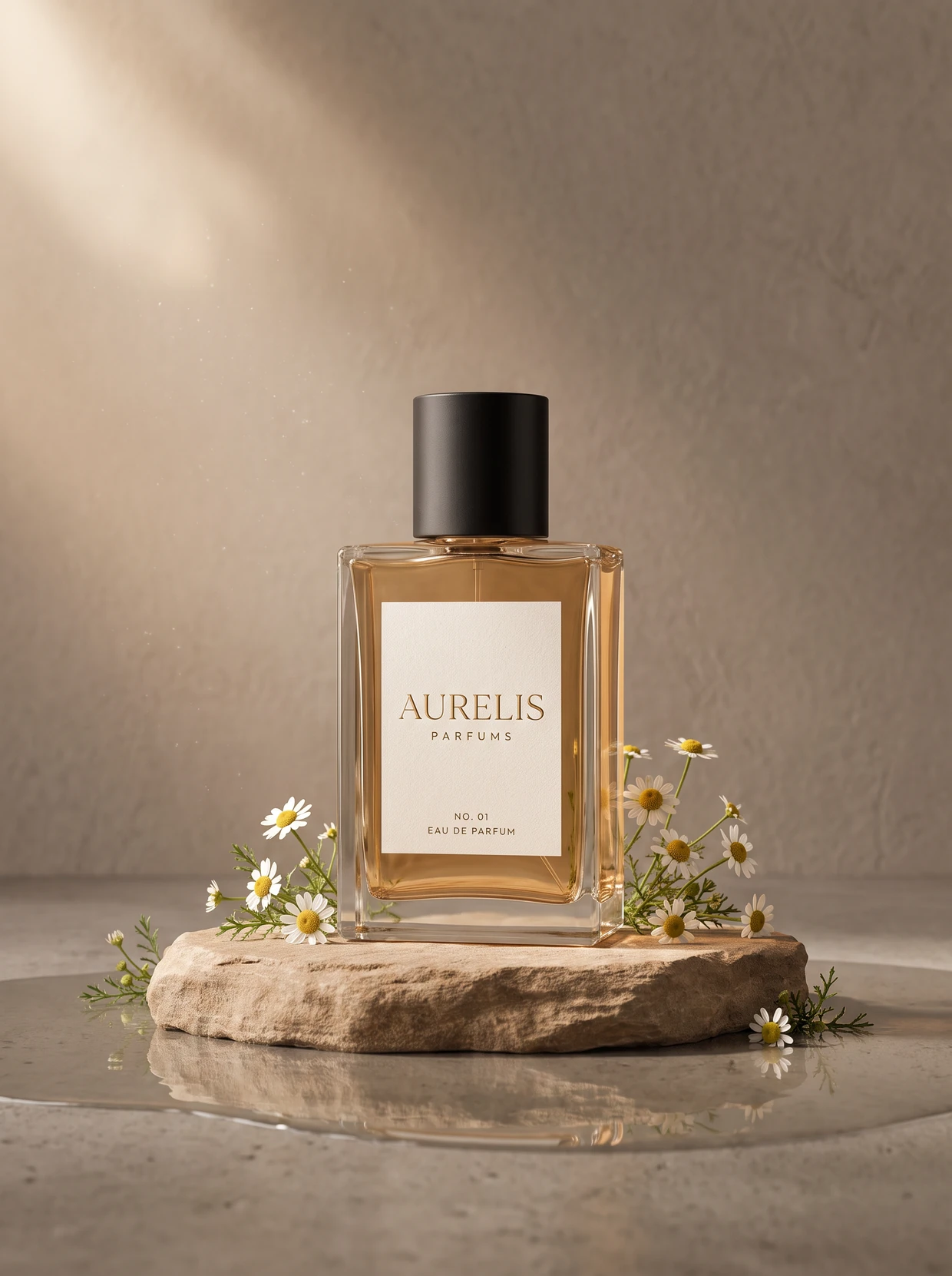 AURELIS No. 01 Pierre Blanche eau de parfum on sandstone