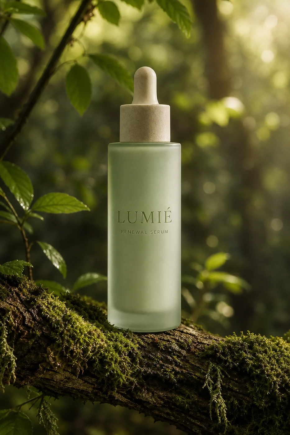 LUMIÉ Renewal Serum in a frosted dropper bottle