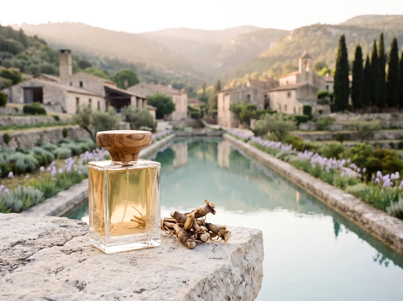 Extrait 22% on a limestone ledge above the terraces
